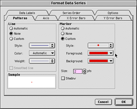 Copy and paste a graph that contains both axis and legend info